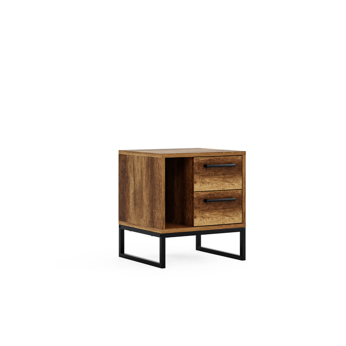 Yukon 2 Drawers &amp; Shelf Nightstand