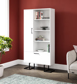 Full Moon Bookshelf with 2 Doors &amp; 4 Shelves