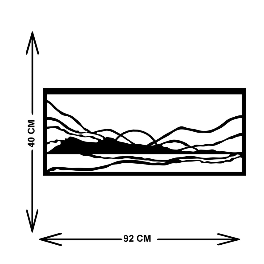 Sunset Lines Metal Duvar Dekorasyonu