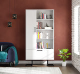 Full Moon Bookshelf with 2 Doors &amp; 4 Shelves