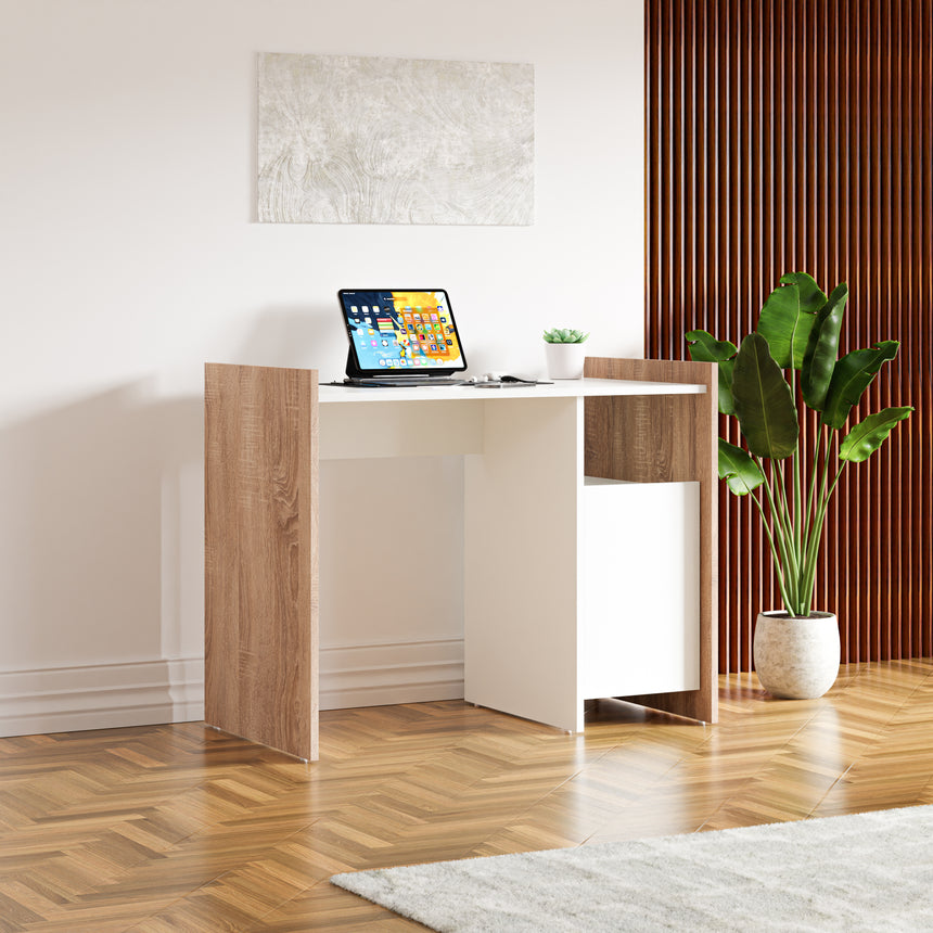 Cora Desk with Shelf &amp; Cover