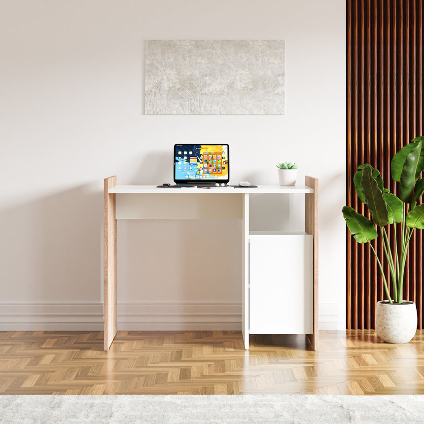 Cora Desk with Shelf &amp; Cover