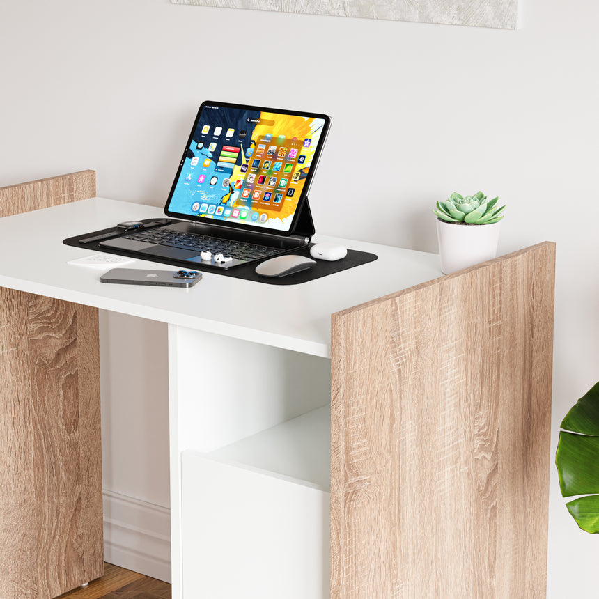 Cora Desk with Shelf &amp; Cover