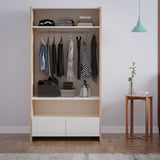 Cora Wardrobe with 2 Doors, 2 Drawers &amp; Shelves