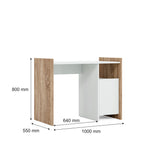 Cora Desk with Shelf &amp; Cover