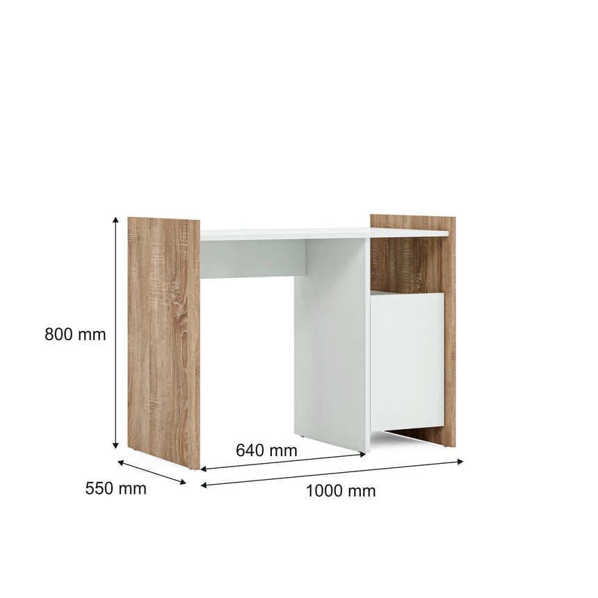 Cora Desk with Shelf &amp; Cover