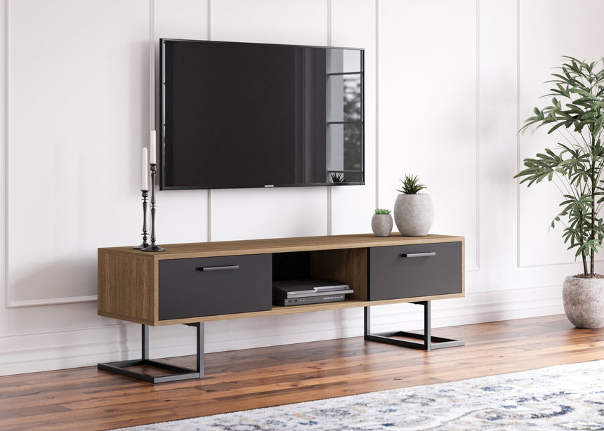 Full Moon TV Stand with 2 Drawers &amp; Shelves