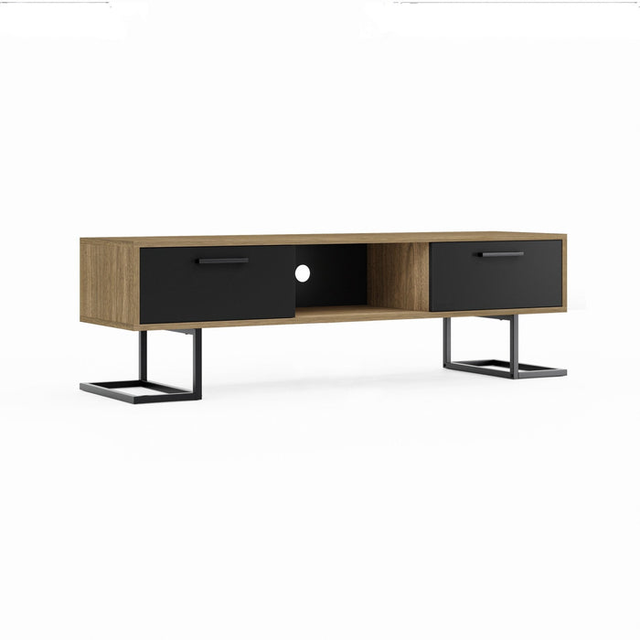 Full Moon TV Stand with 2 Drawers &amp; Shelves