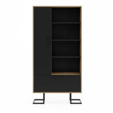 Full Moon Bookshelf with 2 Doors &amp; 4 Shelves