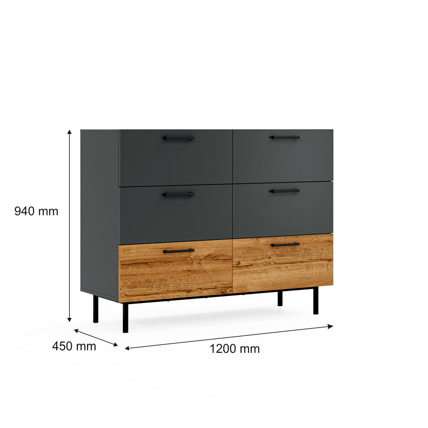 Volga 6 Drawer Dresser