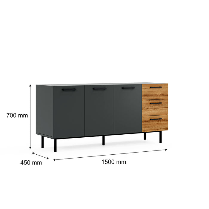 Volga Console with 3 Doors &amp; 3 Drawers