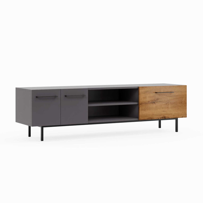 Volga 2 Doors Tv Stand with Drawer &amp; Shelf