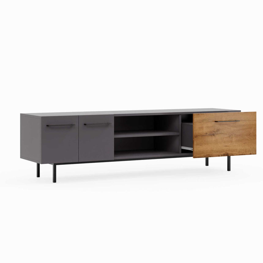 Volga 2 Doors Tv Stand with Drawer &amp; Shelf