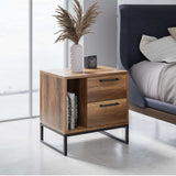 Yukon 2 Drawers &amp; Shelf Nightstand