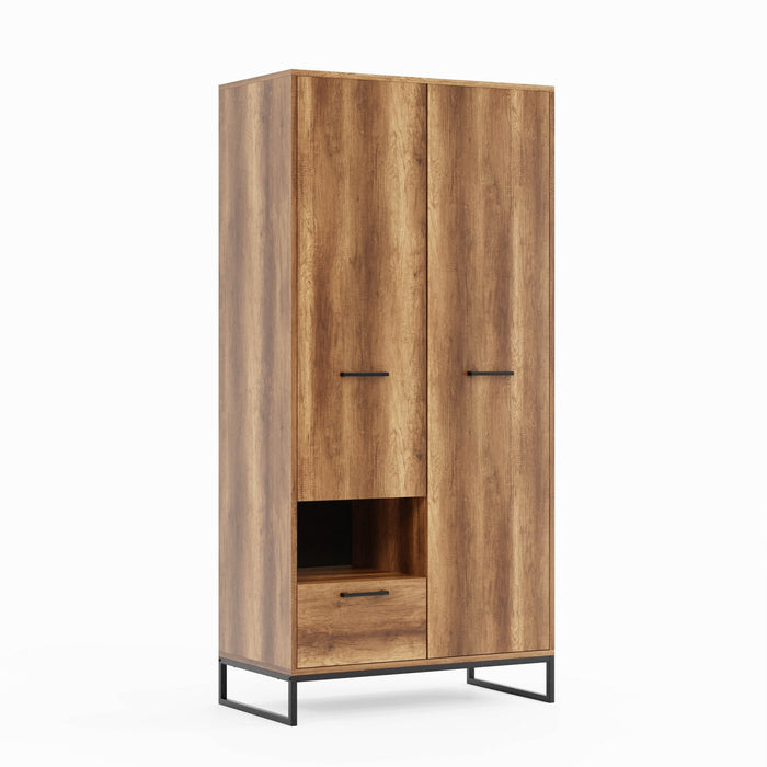 Yukon 2-Door Wardrobe with Shelves &amp; Drawers